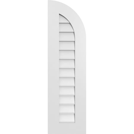 Ekena Millwork Quarter Round Top Right Surface Mount PVC Gable Vent w/ 3-1/2"W x 1"P Standard Frame, 12"W x 42"H GVPQR12X4201SN
